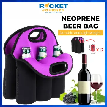 6 Bottles Insulated Neoprene Carrier Tote Carry Case Bag For Beer Baby  Bottle Cans Drinks