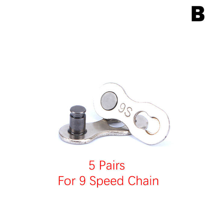 CHUNCHEN 5 Pairs Bike Chain Quick Link Connector Lock Set MTB Road