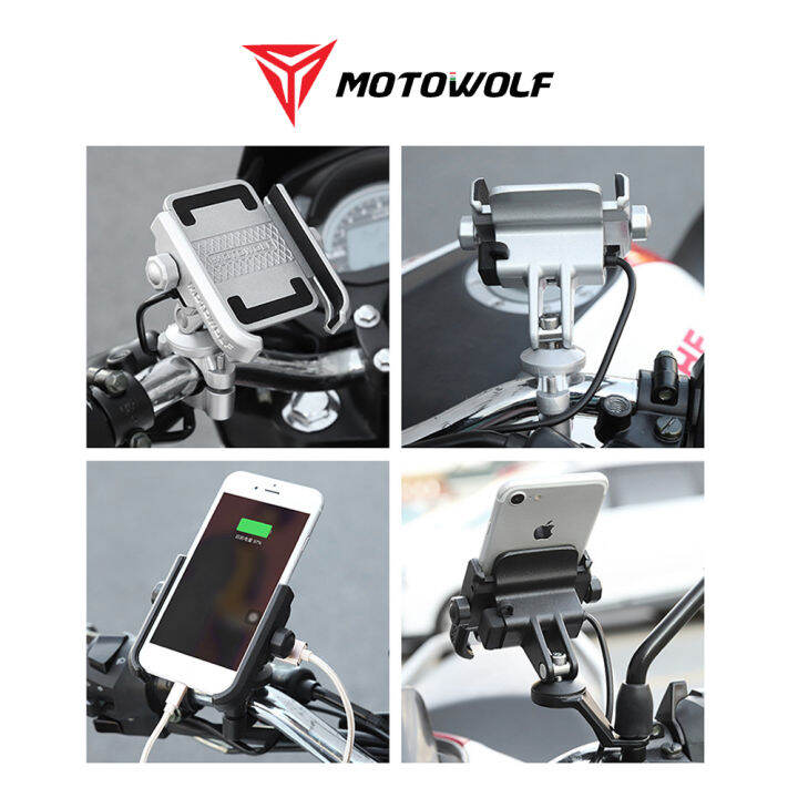 motowolf-ทีจับโทรศัพท์มือถือสำหรับรถมอเตอร์ไซค์-รุ่น-mdl2805-ยึดติดก้านกระจก-ยึดติดแฮนด์บาร์-อุปกรณ์เสริมสำหรับมอเตอร์ไซค์-รับประกัน-1-ปี