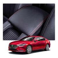 【❉HOT SALE❉】 yan84 Lfotpp ฝาครอบที่วางแขนรถยนต์สำหรับ Mazda 6ตู้เก็บของอัตโนมัติภายในรถควบคุมที่พักแขนรถสีดำ