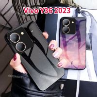 เคสสำหรับ Vivo กระจกป้องกันมือถือ Y36 2023 VivoY36 36Y Y 36 4G 5G 2023ปลอกกันกระแทกเคสประกบหลังแบบแข็งสลิม