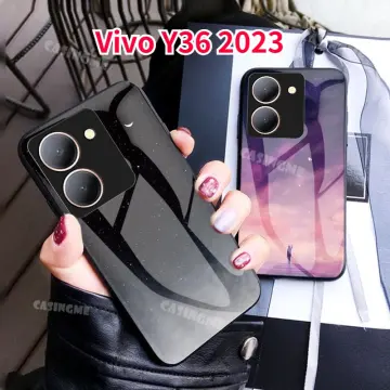 Vivo Y36 4G Y27s 2023 Tempered Glass Phone Case For Vivo Y36 Y 36 36Y  VivoY36 4G 5G 2023 Casing Gradient Phone Case Shockproof Back Cover