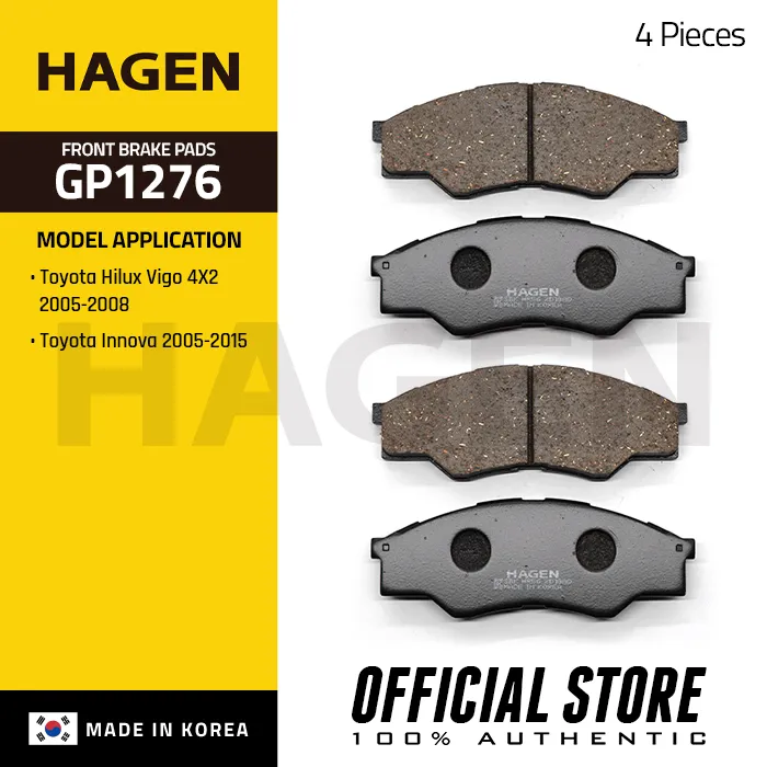 Hagen by HiQ Ceramic Brake Pads for Toyota Hilux Vigo 4x2, Innova