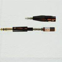 Silver Audio Cord 6.5 trs 6.35 jack Male to 4.4 Female Cable 2.5mm/4.4mm To Hand-made Balanced Adpter for HIfi MP3 Music Player