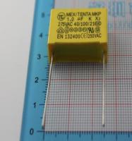 10PCS/LOT Safety Cap 275V 105K 1uf X2 Safety Capacitor 275V105K 22MM Polypropylene Film  275VAC Capacitors 275V105 Capacitance