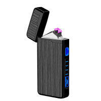 Isqueiro elétrico usb rechargable plasma duplo arco para fumar à prova de vento flameless isqueiro lighters