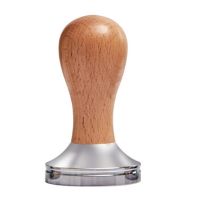 Coffee Tamper Beech Soild Wood Flat Base Espresso Powder Hammer Barista Tool Cafe Accessory