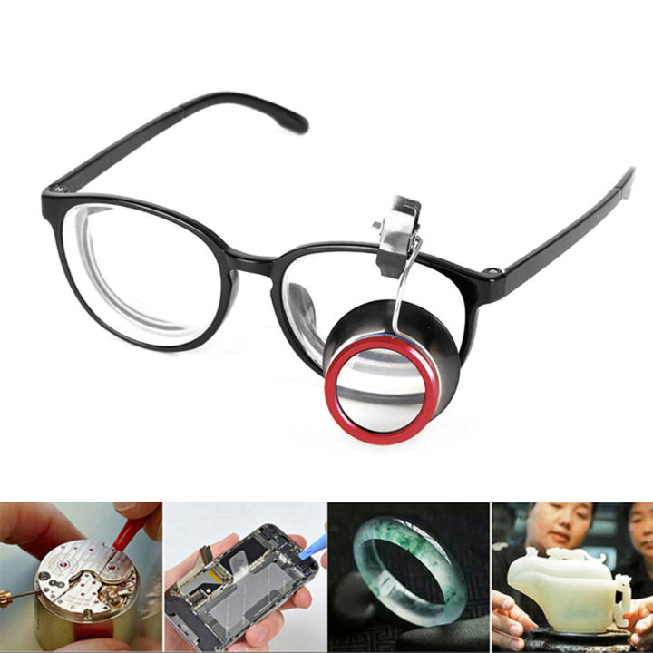 10x-คลิปบนแว่นตาแว่นขยายเครื่องมือซ่อมแซมนาฬิกา-loupes-ขยายเลนส์อย่างชัดเจนขยายตา-l-oupe-o-ptical-ตราสาร
