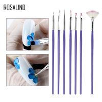 ROSALIND 7PCS Nail Brushes All For Manicure Nail Art Tools Painting Gel Tool Kits Hybrid Varnishes Brushes Set DIY Nail Gel Artist Brushes Tools