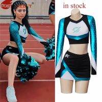 ผู้หญิง Euphoria Cheerleader Uniform Euphoria Maddy Outfit Crop Top With Mini Skirt Set School Girls Musical Sports Team Suit