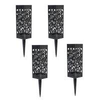 4 Pack Headstone Vase Memorial Tombstone Decorations Cemetery Floral Containers with Stakes Drainage Hole