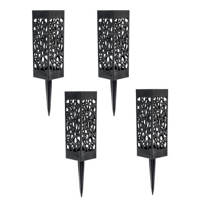 4 Pack Headstone Vase Memorial Tombstone Decorations Cemetery Floral Containers with Stakes Drainage Hole