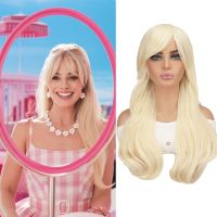 2023NEW Movie Margot Robbies Wig Cosplay For Woman Adult Curly Blond Hair Halloween Costumes Accessories Role Play Party