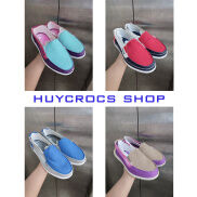Giày lười nữ Crocs Walu Canvas Loadfer, giày vải Slip
