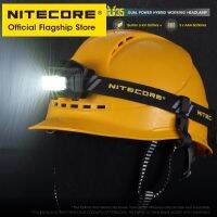 NITECORE ไฟหน้า NU35ไฮบริดหลายดวง,โคมไฟทำงานที่ใช้งานได้ยาวนานเน้นแสงไฟสปอตไลท์ไฟหน้ารถมอเตอร์ไซค์แบบ Led การเดินป่าพร้อมแบตเตอรี่ AAA กลางแจ้ง