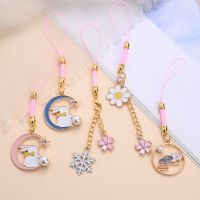 New Charms Cartoon Animal Cat Mobile Phone Chain Fashion Bag Phone Strap Keychain Rope Decoration for Couple Jewlery Gifts