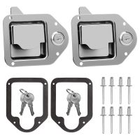 Truck Tool Box Latch Stainless Steel Toolbox Paddle Lock Accessories Handle with Keys for Truck RV Trailer