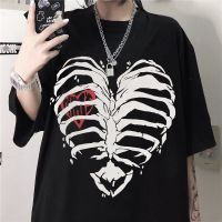 ◕❁ Fashion Woman Blouses 2022 T-shirts Harajuku Retro Korean Style Demon Punk Gothic Anime Print Short Sleeve TopsTee y2k Clothes