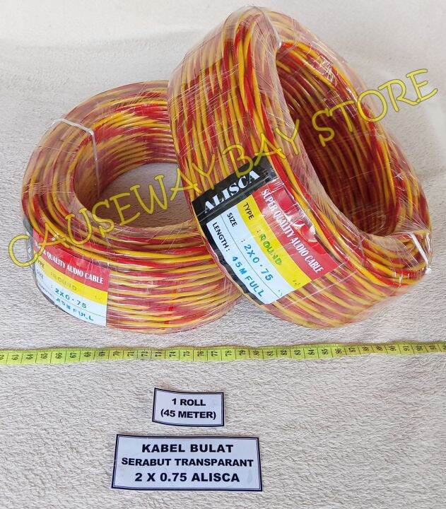 Kabel Bulat Serabut Transparant X Alisca Harga Per Roll Lazada Indonesia