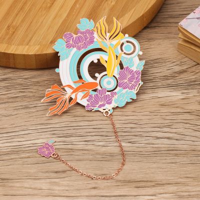 【cw】 1Pc Chinese Pagination Metal Pendant Tassel Student Book Clip Stationery School Office Supplies ！