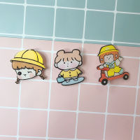 ZHUHAO 10pcs เข็มกลัดอินเทรนด์ PIN Badge อุปกรณ์เสริมการ์ตูนเด็ก DIY กระเป๋าเป้สะพายหลังกระเป๋าป้าย