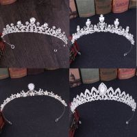 DIEZI Gold Silver Color Crystal Bridal Small Tiara Crown Bride Headbands Women Hair Ornaments Wedding Hair Jewelry Accessories