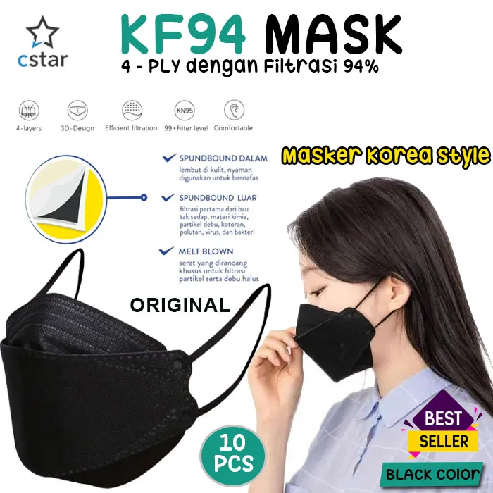 Masker KF94 Masker 4 PLY KPOP KF 94 Masker Kesehatan KN95/KN 95 /KF94