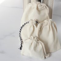 【LZ】℡☍  Saco de cordão de algodão ambiental para festa de aniversário de casamento presente embalagem de jóias bolsa de pó em casa personalizar tamanho e logotipo