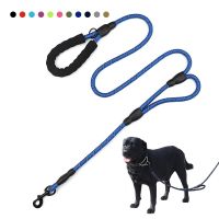 Double Handle Dog Leash For Large Small Dogs Outdoors Running Trainning Pet Leashes Reflective Dog Leash Heavy Duty Lead Rope Collars