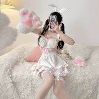 Lolita Bunny Cosplay Costumes Sexy Halloween Costumes For Women Lingerie Naughty Cute Rabbit Girl Maid Dress Cos Uniform Sweet