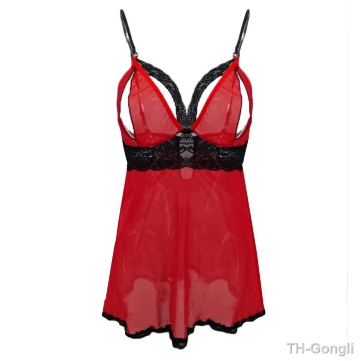 hot-sleepwear-womens-size-sleeveless-baby-doll-split-cup-seksi-gecelik-camisola-clothing