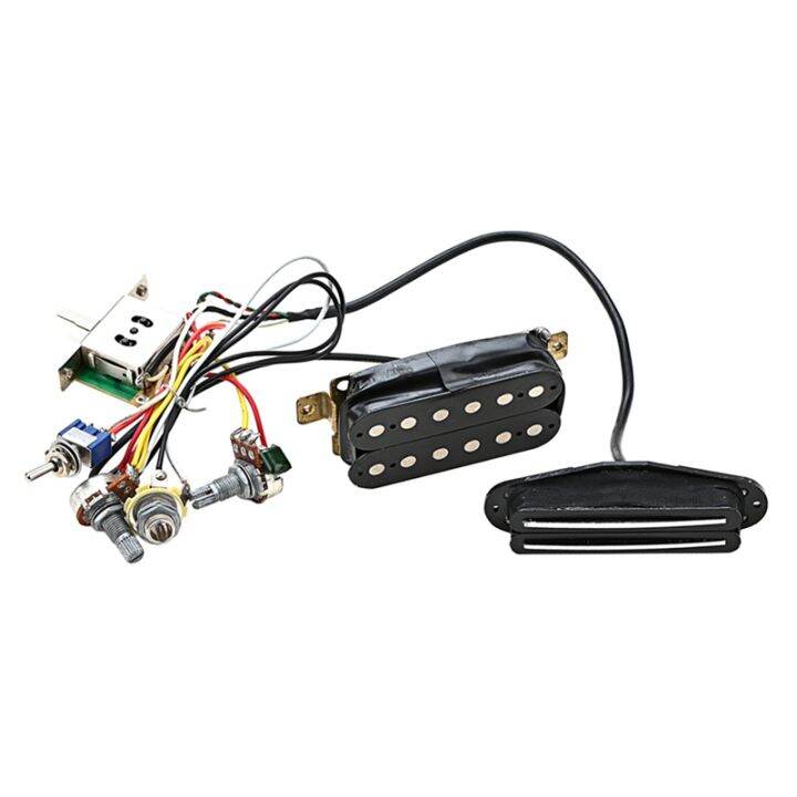 Prewired Guitar Wiring Harness with Dual Hot Rail Humbucker Pickup Set
