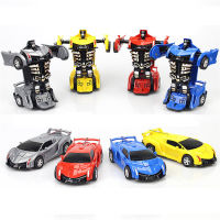 Mini Transformation Robot Car Toy For Boys Action Figure Collision Transform Inertial Car Vehicle Deformation Model Toys