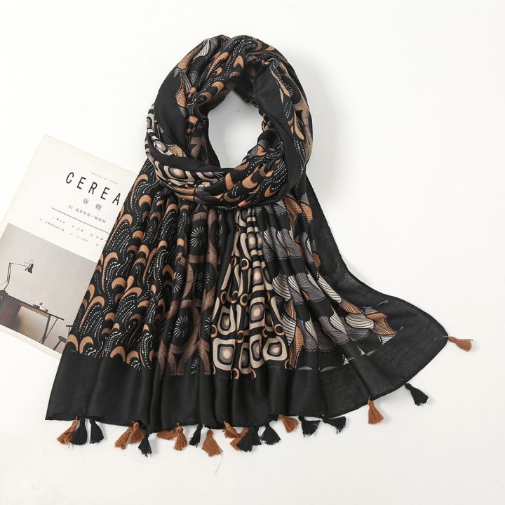 cod-2023-new-geometric-print-hanging-beard-tassel-scarf-all-match-fashion-air-conditioned-room-shawl-with-warm-for-women
