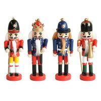 【LZ】♘✱♙  Natal Nutcracker fantoche soldado ornamentos soldados dos desenhos animados bonecas banda pingente Desktop decoração ornamentos aleatórios 7 cm 13cm 1pc