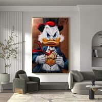 2023 ﹊✑ Disney Classic Character Canvas Decorative Painting Donald Duck Cartoon Movie Star Art Poster Modern Home Wall Decoration Mural