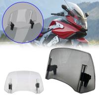 Universal Motorcycle Windshield Extension Adjustable Spoiler Clamp-On Windscreen Deflector Fit for BMW K1300 K1200 GT LT K1600GT