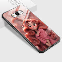 Hpcase สำหรับ Samsung Galaxy J2 Prime J3 2015 J3 Pro 2017 J330การ์ตูนเจ้าหญิงยิ้มเคสโทรศัพท์เคสกันกระแทกกระจกเทมเปอร์เรียบนุ่ม