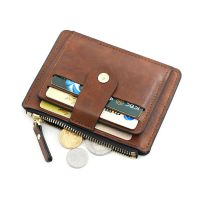 Small Fashion Credit ID Card Holder Slim Leather Wallet With Coin Pocket Man Money Bag Case For Men Mini Women Business Purse Wallets
