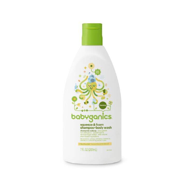 Babyganics foaming shampoo hot sale and body wash