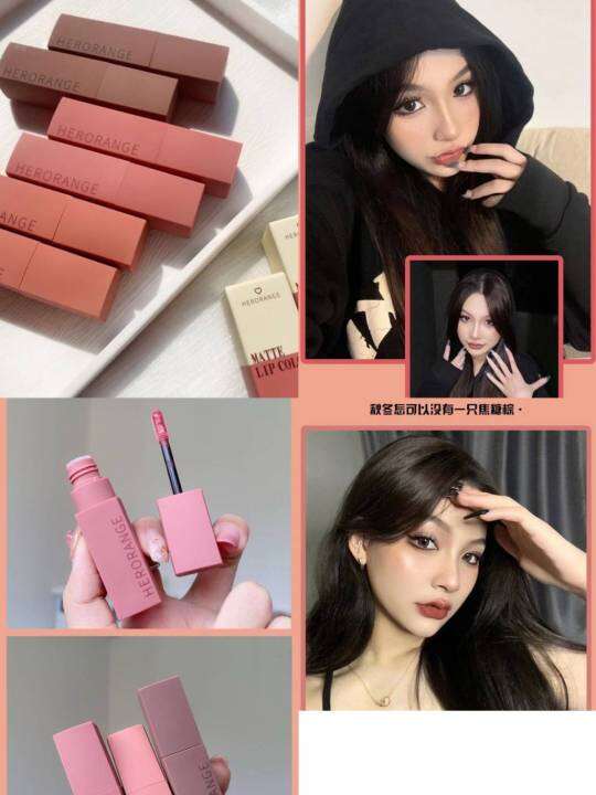 ลิปสติก-matte-lip-color-รุ่น-hr225-ลิปกลอส-เนื้อแมตต์กํามะหยี่-กันน้ํา-ติดทนนาน-สไตล์เกาหลี-นุ่มละมุนปาก-สีชัด