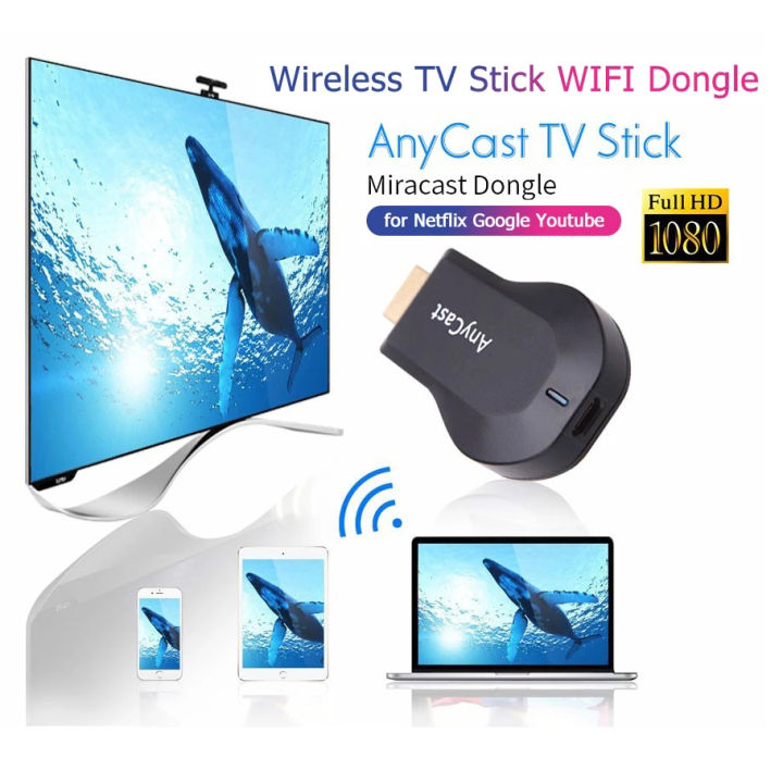 4K WIFI 1080P Wireless Display TV Dongle Adapter HDMI Receiver Airplay  Miracast 