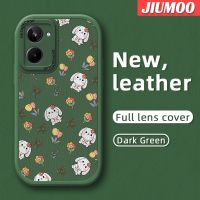 เคส JIUMOO สำหรับ Realme 10 Pro 5G Realme 10 Pro Plus เคสโทรศัพท์ลายดีไซน์ใหม่กระต่ายดอกไม้บางๆนุ่มหนังเคสป้องกันกล้องฝาปิดด้านหลังเลนส์เต็มรูปแบบเคสกันกระแทก