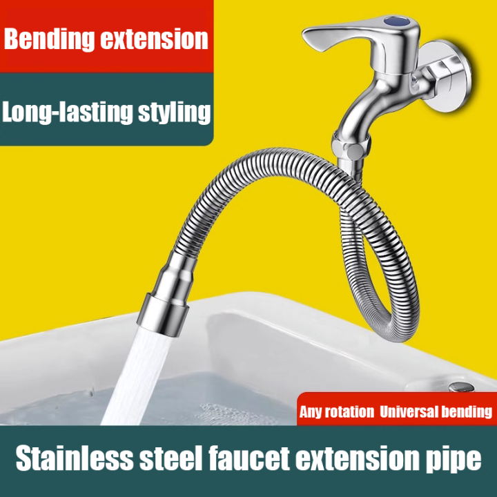 Faucet extension hose 30/50cm, 720° twist, universal fit, braided
