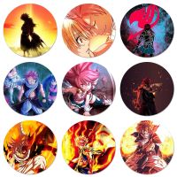 Anime Manga Fairy Tail Icons Pins Badge Decoration Brooches Metal Badges For Backpack Decoration 58mm Fashion Brooches Pins