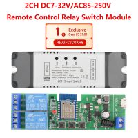 ♗✤ Smart Remote Control Wireless Wifi Switch Module 2CH DC7-32V/AC85-250V 433MHz RF Receiver 10A wifi Relay