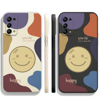 เคส OPPO A74 5G เคสโทรศัพท์ เคสโทรศัพท์แฟชั่นแนวโน้มรูปแบบเคสใส่โทรศัพท์กันกระแทก TPU ฝาหลังใหม่ล่าสุดสีน้ำ doodle รูปแบบยิ้ม Softcase