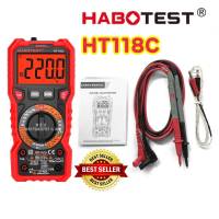 HABOTEST HT118C มัลติมิเตอร์แบบดิจิตอล สำหรับวัดแรงดันไฟฟ้า AC / DC กระแสไฟ TRue RMS ความต้านทาน Digital Multimeter Auto Range Multi-meter 6000 Counts True RMS Measuring AC/DC Voltage Curren