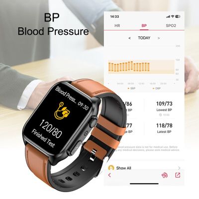 HYTRON น้ำตาลในเลือด Smartwatch ECG + PPG โทรผ่านบลูทูธวัดอัตราการเต้นของหัวใจวัดความดันโลหิตอัตโนมัติ2023นาฬิกาอัจฉริยะเพื่อสุขภาพ