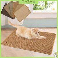 P-CUTE ทำด้วยมือ กรงเล็บบด สะดวกดี การฝึกอบรม Sisal Cat scratcher BOARD เกาโพสต์เสื่อของเล่น แผ่นรองซับ อุปกรณ์แมว